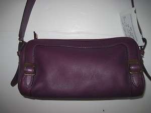 New Max Mara Italy Beaudeau purple Calf Leather shoulder bag handbag 