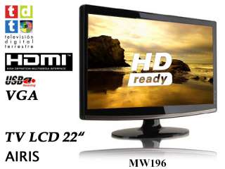 AIRIS LCD Fernseher /TV /22 Panorámico MW196 mit DVB T  