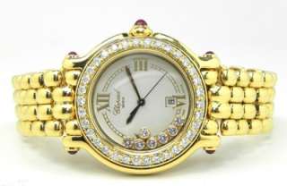ladies 18k y g chopard diamond bezel watch serial sty le gender size 