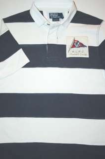   Ralph Lauren Custom Fit Sizes L & M Mens Yacht Club Rugby Shirt  