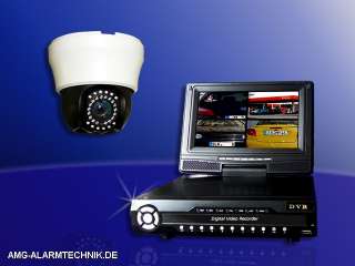 Quad Monitor DVR Recorder + 2 Funk Kamera 5,8 GHz H.264  