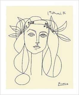 Kunstdruck Poster Pablo Picasso Frauenkopf, 1.5.1946  