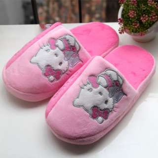 HelloKitty Indoor Plush Slippers Babouches Pantofles Pink  