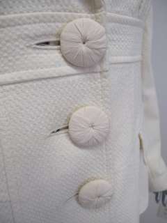 Nanette Lepore Cream Long Sleeve Button Down Pocket Jacket 8  