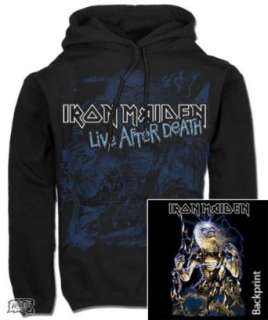 Iron Maiden   Allover (Kapuzenjacke, schwarz)  Bekleidung