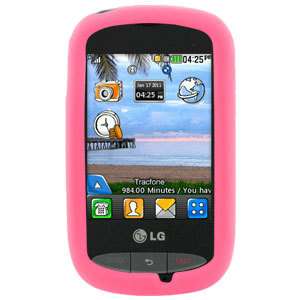 TRACFONE STRAIGHTTALK NET10 LG 800G CUTE PINK SILICONE SKIN PROTECTIVE 