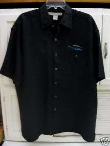 Progressive Insurance Embroidered Button Front Shirt LG  