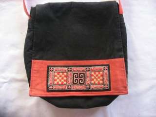 Traditional Vietnamese Embroidery Cotton Messenger Bag  