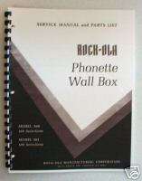 Rock ola Service & Parts Manual Phonette Wall Box 500/1  