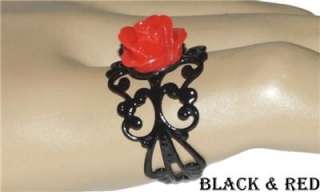 Vintage/Victorian Rose/Flower Cameo Adjustable Rings BN  