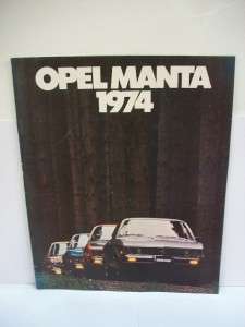 1974 Opel Manta Sales Book Manta Luxus,Manta, Rally Etc  