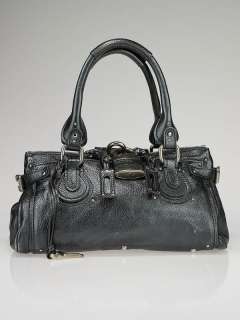 Chloe Anthracite Leather Paddington Medium Satchel Bag  