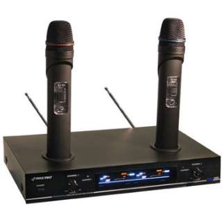  PROFESSIONAL 2 MIC 2 CHANNEL UHF DUAL CORDLESS WIRELESS MICROPHONE 