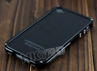 New Black Blade Metal Aluminum Bumper Case For iPhone 4 4G 4S  