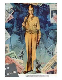 Norman Rockwell WWII WW2 Print PRIVATE GALLAGHER  