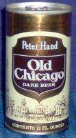 TIN OLD CHICAGO DARK PETER HAND 12 oz BEER CAN PULLTAB  