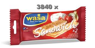 PALETTE WASA SANDWICH Käse Tomate Zwiebel 1kg=10,72€  