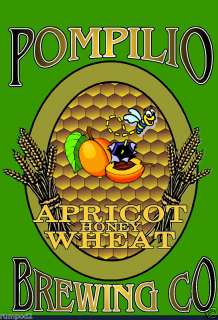 Apricot Wheat Beer   Poster   Pompolio Brewing Co.  