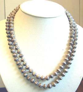 NATIVE AMERICAN STERLING 123 MELON BEADS NECKLACE  