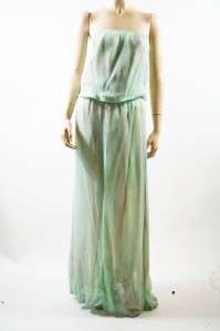 NWT 2011 Gypsy 05 Circa Silk Tube Maxi Limeade Dress S $295  
