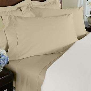 1200 TC THREAD COUNT EGYPTIAN BED SHEETS set KING TAN  