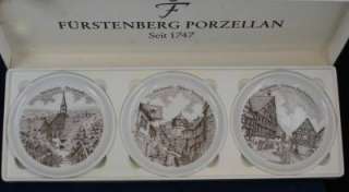 Furstenberg Porzellan Seit 1747 Mini Plates Boxed.  