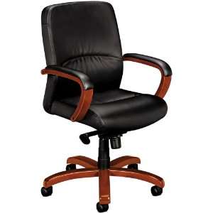  Basyx VL882HSP11 VL880 Series Managerial Mid Back Leather 