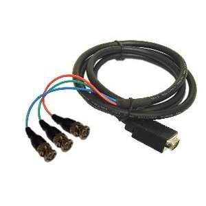  RGB Video Cable w/ HD15 Male to 3 BNC Males 25ft 