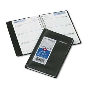  Day Minder Weekly Appointment Book, 3 3/4 x 6, Black 