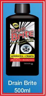 DRAIN BRITE LIQUID UNBLOCK CLEAN SINK SHOWER BATH 500ML  