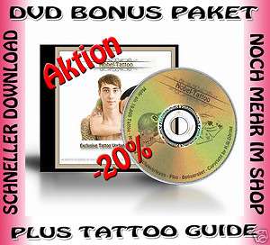 DVD PREIS PAKET TATTOO Vorlagen +Tattoo Guide über 30 Themen + BONUS 