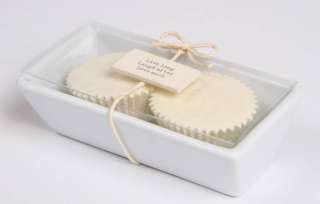 EAST OF INDIA Double Cupcake Soap in Dish ~ Live long ~  