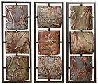 Set/3 Large Traditional Style Branch Wall Decor w/Bronze Finish Metal 
