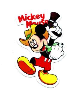 Mickey Mouse Cute Funny Cowboy Scrapbook Motorcycle Car Bumper Decal 
