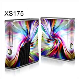 xbox 360 SLIM skin decal vinyl Vivid Colourful Swirls  