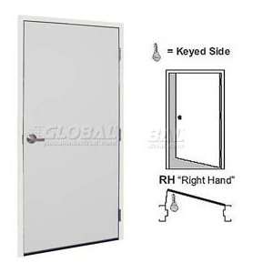  Corrosion Resistant Personnel Door 4 W X 8 H White Right 