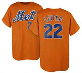 Al Leiter New York Mets Youth T Shirt Orange #22 Youth Name and 