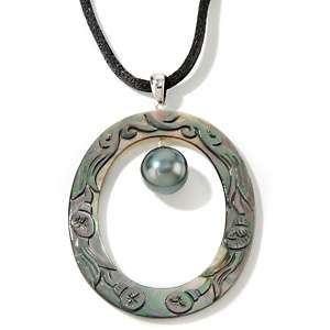   Pearl Sterling Silver Pendant with 20 Cord Necklace 