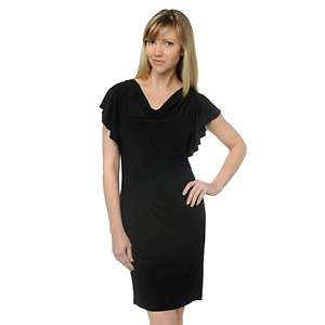 Tiana B. Flutter Sleeve Dress with Back Lace Insert 