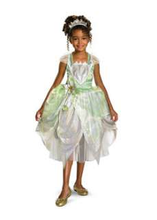 Deluxe Shimmer Disney Princess Tiana Girls Disney Costume at Wholesale 