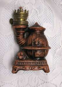 Pot Belly Stove Miniature Oil Lamp, Rope Wick  