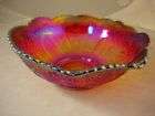 imperial carnival glass bowl fruit  