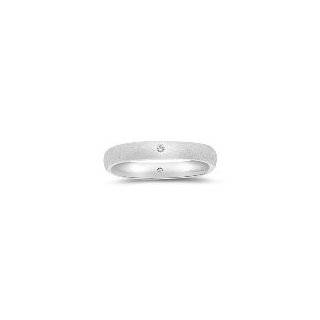  0.16 Cts Diamond Mens Wedding Band in 18K White Gold 7.0 Jewelry