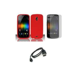 Prime (Verizon) Premium Combo Pack   Red Silicone Soft Skin Case Cover 
