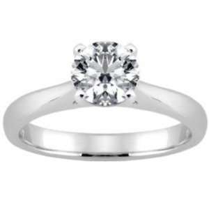   Cut Diamond Solitaire Engagement Ring in 18KT white gold 1.00 CT. TW