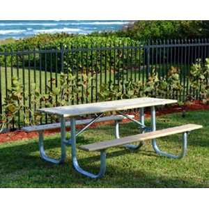   Picnic Table with Heavy duty Galvanized Frame Patio, Lawn & Garden
