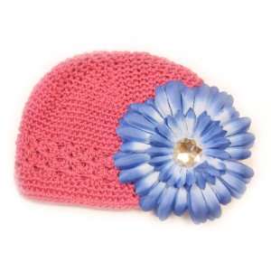   Fits 0   9 Months With a 4 Blue Gerbera Daisy Flower Hair Clip Baby