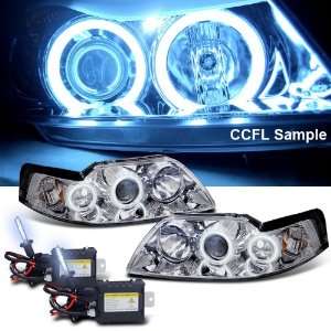   Xenon HID Kit + 99 04 Ford Mustang Ccfl Halo LED Projector Head Lights