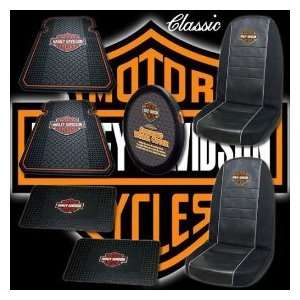  7pc Harley Davidson Classic Car Floor Mat Seat Covers Automotive