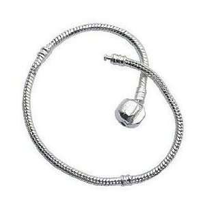 925 Sterling Silver 8 Bead Bracelet with Round Barrel Clasp Italian 